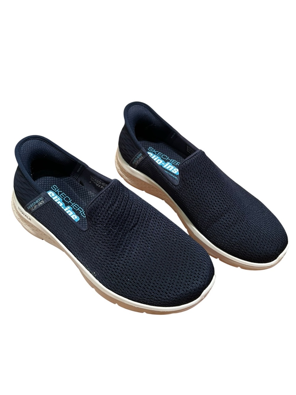 Skechers Women’s Size 8.5‎ Slip-Ins Go Walk Flex No Hands Sneakers Navy Blue